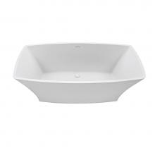 MTI Baths S402-WH-GL - Marcel Mineral Composite Soaker - Gloss White (65.5X31)