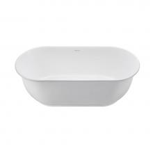 MTI Baths AST403-WH-GL - Hamilton Mineral Composite Freestanding Air Bath - Gloss White (66X31)