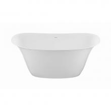 MTI Baths S408-WH-GL - Maricela Mineral Composite Soaker - Gloss White (72X32)