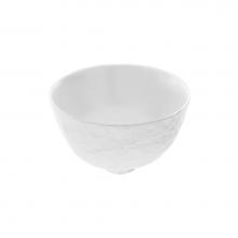 MTI Baths 608-WH - Sandlin 2 Mineral Composite Vessel- Gloss White Interior & Organic Textured Matte White Exteri