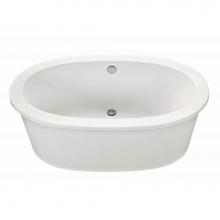 MTI Baths AST75DM-WH-RS - Adena 7 Dolomatte Freestanding Air Bath - White (59.5X35.25)