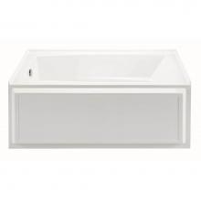 MTI Baths S80DM-WH-LH - Wyndham 5 Dolomatte Alcove Integral Skirted Lh Soaker - White (59.75X32)