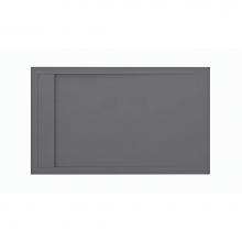 MTI Baths SBC6036VR-BK - 6036 Mineral Composite Multi-Threshold Hidden End Drain In Pizarra Texture -Rh-Black