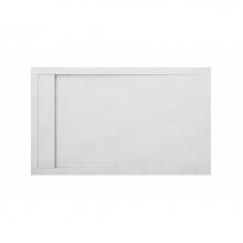 MTI Baths SBC6032R-WH - 6032 Mineral Composite Multi-Threshold Hidden End Drain In Pizarra Texture -Rh-White