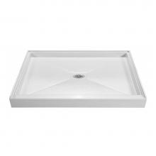 MTI Baths MB4842CD-WH - 48X42 BASICS SHOWER BASE WHITE CENTER DRAIN