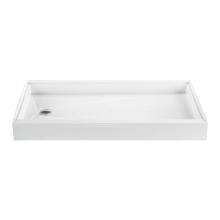 MTI Baths MB6030ED-WH-LH - 60X30 BASICS SHOWER BASE WHITE LEFT HAND DRAIN