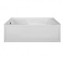 MTI Baths MBWIS6036-WH-LH - 60X36 WHITE LEFT HAND DRAIN INTEGRAL SKIRTED WHIRLPOOL W/ INTEGRAL TILE FLANGE-BASIC