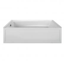 MTI Baths MBAIS7242-WH-LH - 72X42 White Left Hand Drain Integral Skirted Air Bath W/ Integral Tile Flange-Basics