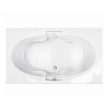 MTI Baths MBARO7142C-WH - 71X42 White Center Drain Air Bath-Basics