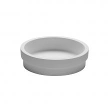 MTI Baths MTCS741GL-WH - HALO 1 SR SCULPTURESTONE SEMI-RECESSED - GLOSS WHITE (16.25)