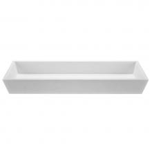 MTI Baths MTCS747GL-WH - Petra 7 Sculpturestone Vessel- Gloss White (41.125X14.375)