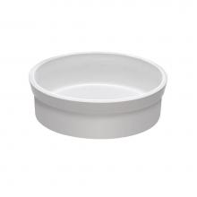 MTI Baths MTCS760-WH-MT - CONTINUUM ROUND SCULPTURESTONE SEMI-RECESSED - MATTE WHITE (16.25X16.25)