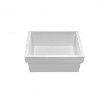 MTI Baths MTCS761-WH-MT - CONTINUUM SQUARE SCULPTURESTONE SEMI-RECESSED - MATTE WHITE (15.75X15.75)