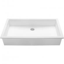 MTI Baths MTCS766-WH-MT - PETRA 13 SCULPTURESTONE UNDERMOUNT - MATTE WHITE (26X16)