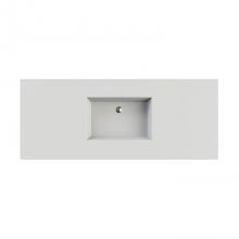 MTI Baths C803S80-WH-MT - Petra 3 Sculpturestone Counter Sink Single Bowl Up To 80''- Matte White