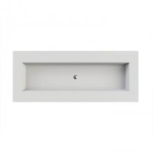 MTI Baths C805S80-WH-MT - Petra 5 Sculpturestone Counter Sink Single Bowl Up To 80''- Matte White