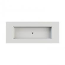 MTI Baths C807S56-WH-MT - Petra 7 Sculpturestone Counter Sink Single Bowl Up To 56''- Matte White