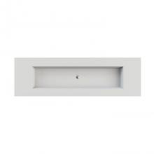 MTI Baths C810S68-WH-GL - Petra 10 Sculpturestone Counter Sink Single Bowl Up To 68''- Gloss White