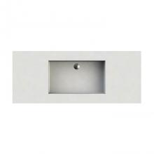 MTI Baths C869S43GL-WH - Petra 13 Sculpturestone Counter Sink Single Bowl  Up To 43''- Gloss White