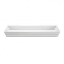 MTI Baths MTCS733GL-WH - Petra 5 Sr Sculpturestone Semi-Recessed -Gloss White 47.5X14.125)