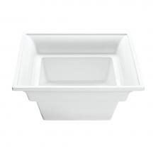 MTI Baths MTCS734GL-WH - Intarcia Sculpturestone Vessel/Semi-Recessed/Undermount - Gloss White (18X18)