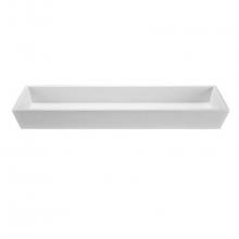 MTI Baths MTCS743UM-WH-MT - Petra 6 Sculpturestone Undermount Dual Drain - Matte White (47.5X14.125)