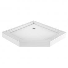 MTI Baths SB36NA-BI - 3636 Acrylic Cxl Center Drain Neo Angle 2-Sided Integral Tile Flange - Biscuit