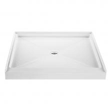 MTI Baths SB4848-BO - 48X48 Bone Center Drain Shower Base W/ 3-Sided Integral Tile Flange