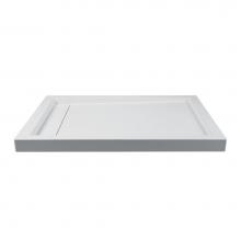 MTI Baths SBSS4832HDWHLH - 48X32 Matte White Ess Base Left Hand Drain