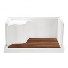 MTI Baths TK-4832SEATED - TEAK SHOWER TRAY FOR MTSB-4832 SEATED END DRAIN