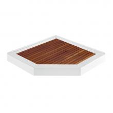 MTI Baths TK-48NA - TEAK SHOWER TRAY FOR MTSB-48 NEO ANGLE