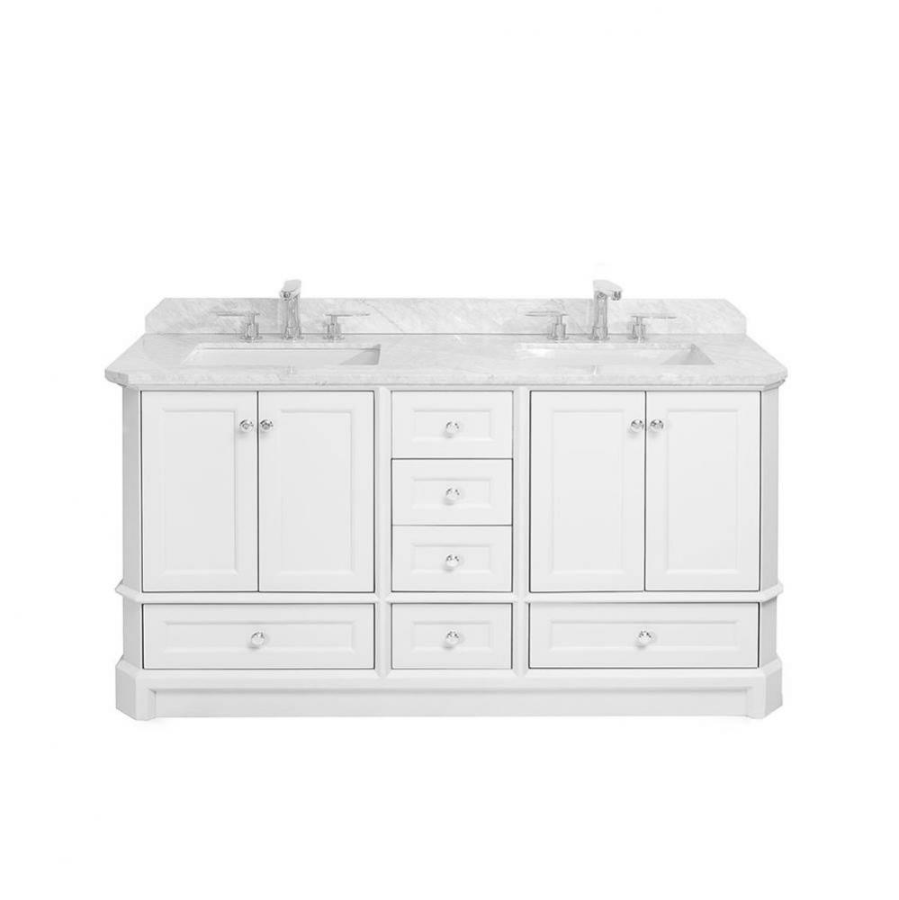 Malibu Vanity Cabinet, 60-in White