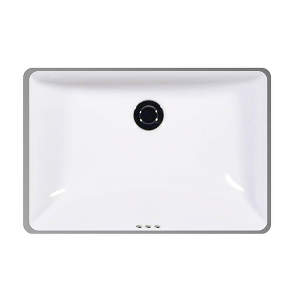 MUSE Undermount Lavatory, 18'' ADA-Compliant, Three Hole Overflow