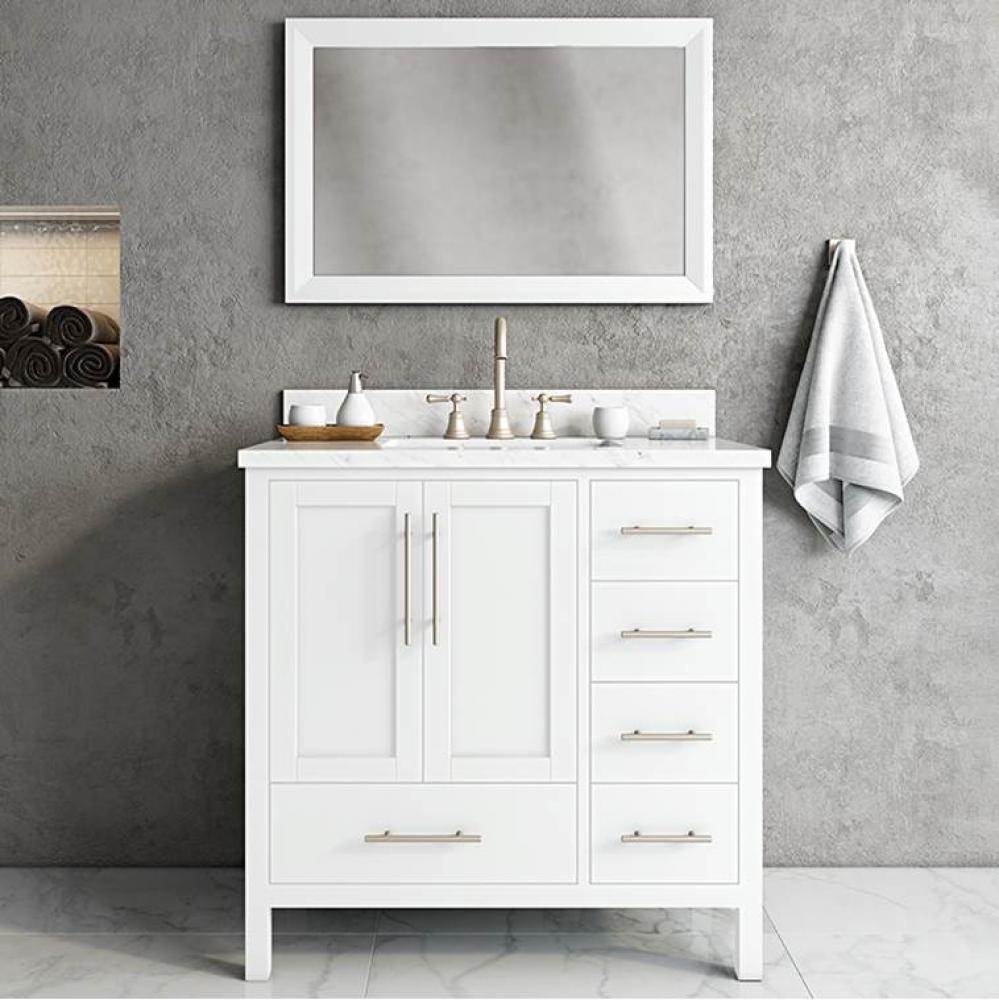 Malibu Vanity Cabnet, 30-in Matte White