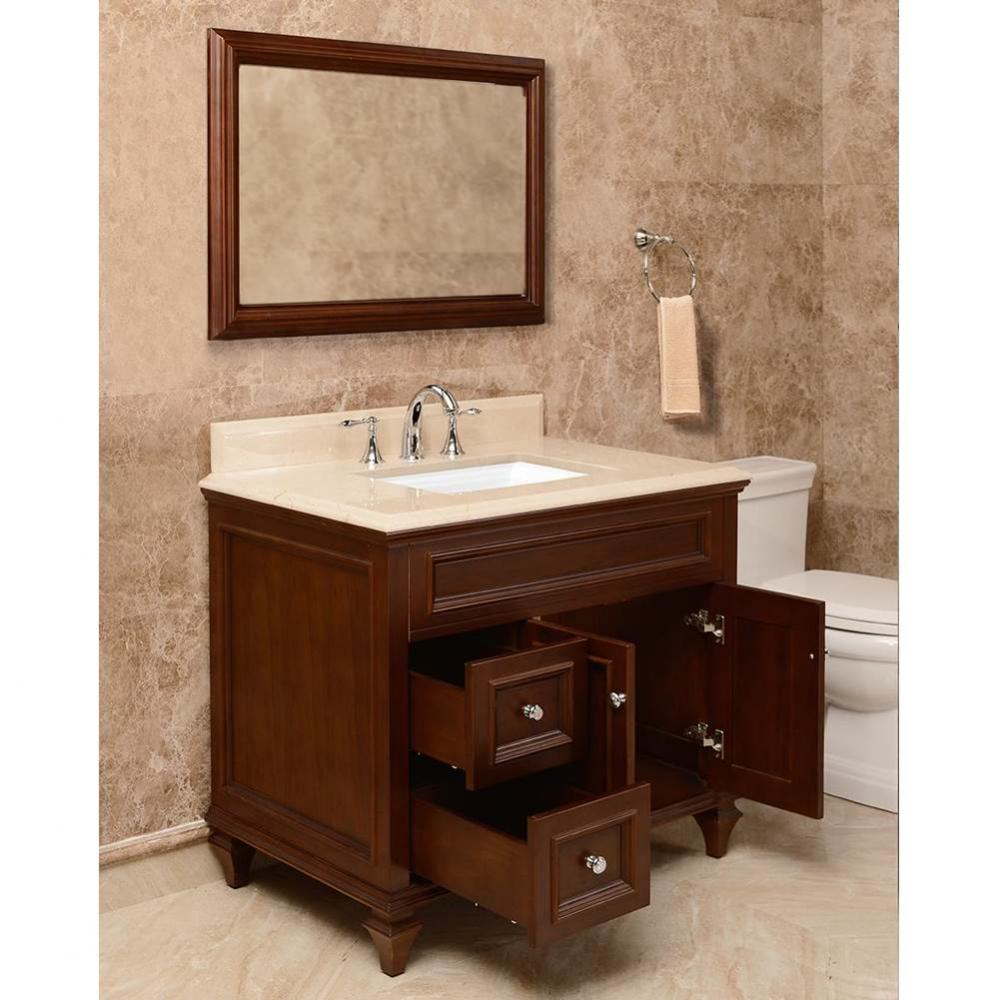 Presley Vanity Cabinet, 36-in Walnut Brown