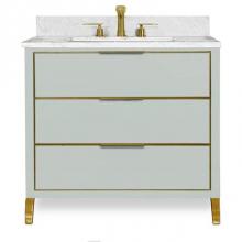 Icera V-5036.034 - Muse Vanity Cabinet 36-in, Ocean Grey with Satin Brass