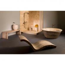 Stone Forest SI-BN-60 SSG - Siena Banco, Shower Bench