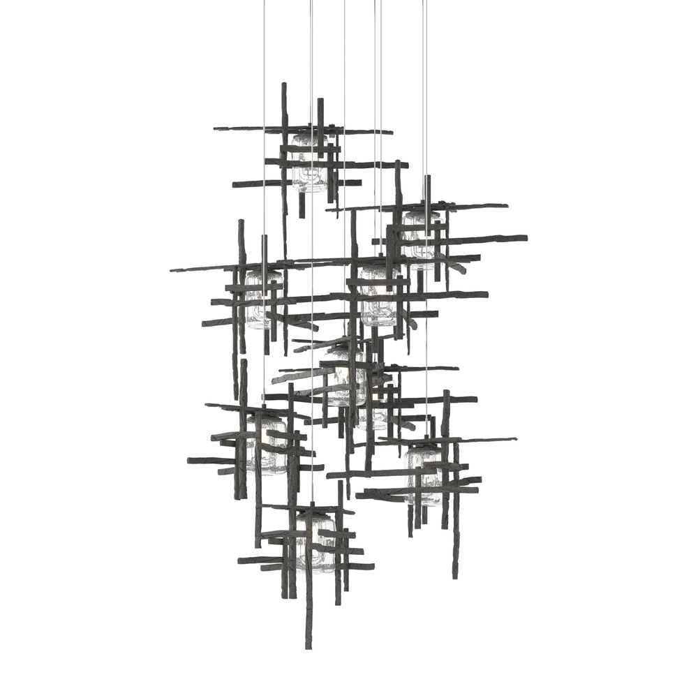 Tura 9-Light Seeded Glass Pendant