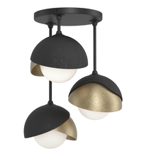 Hubbardton Forge 121374-SKT-10-84-GG0711 - Brooklyn 3-Light Double Shade Semi-Flush