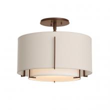  126501-SKT-05-SF1099-SE1590 - Exos Small Double Shade Semi-Flush