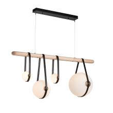 Hubbardton Forge 131043-LED-STND-10-27-LK-WD-GG0702 - Derby Linear 4-Light LED Pendant