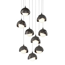 Hubbardton Forge 131105-SKT-LONG-20-14-GG0711 - Brooklyn 9-Light Double Shade Pendant