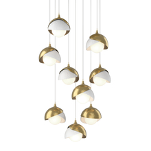 Hubbardton Forge 131105-SKT-LONG-86-02-GG0711 - Brooklyn 9-Light Double Shade Pendant