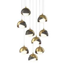 Hubbardton Forge 131105-SKT-LONG-86-07-GG0711 - Brooklyn 9-Light Double Shade Pendant