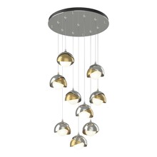 Hubbardton Forge 131105-SKT-STND-85-86-GG0711 - Brooklyn 9-Light Double Shade Pendant