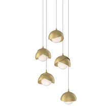 Hubbardton Forge 131125-SKT-LONG-86-86-GG0711 - Brooklyn 5-Light Double Shade Pendant