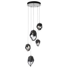 Hubbardton Forge 131139-SKT-LONG-02-BP0756 - Chrysalis 5-Light Mixed Crystal Pendant