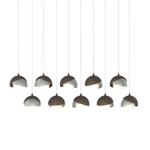 Hubbardton Forge 131205-SKT-LONG-05-82-GG0711 - Brooklyn 10-Light Double Shade Pendant