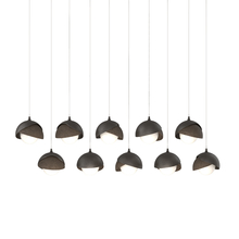 Hubbardton Forge 131205-SKT-LONG-14-05-GG0711 - Brooklyn 10-Light Double Shade Pendant