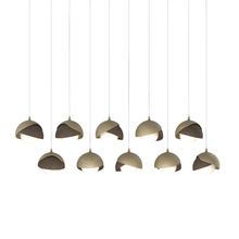 Hubbardton Forge 131205-SKT-LONG-84-05-GG0711 - Brooklyn 10-Light Double Shade Pendant